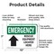 Signmission Rescue Equipment Located Here, 10 in W x Rectangle, Aluminum OS-2PACK-EM-A-710-L-10350 - alternate 6